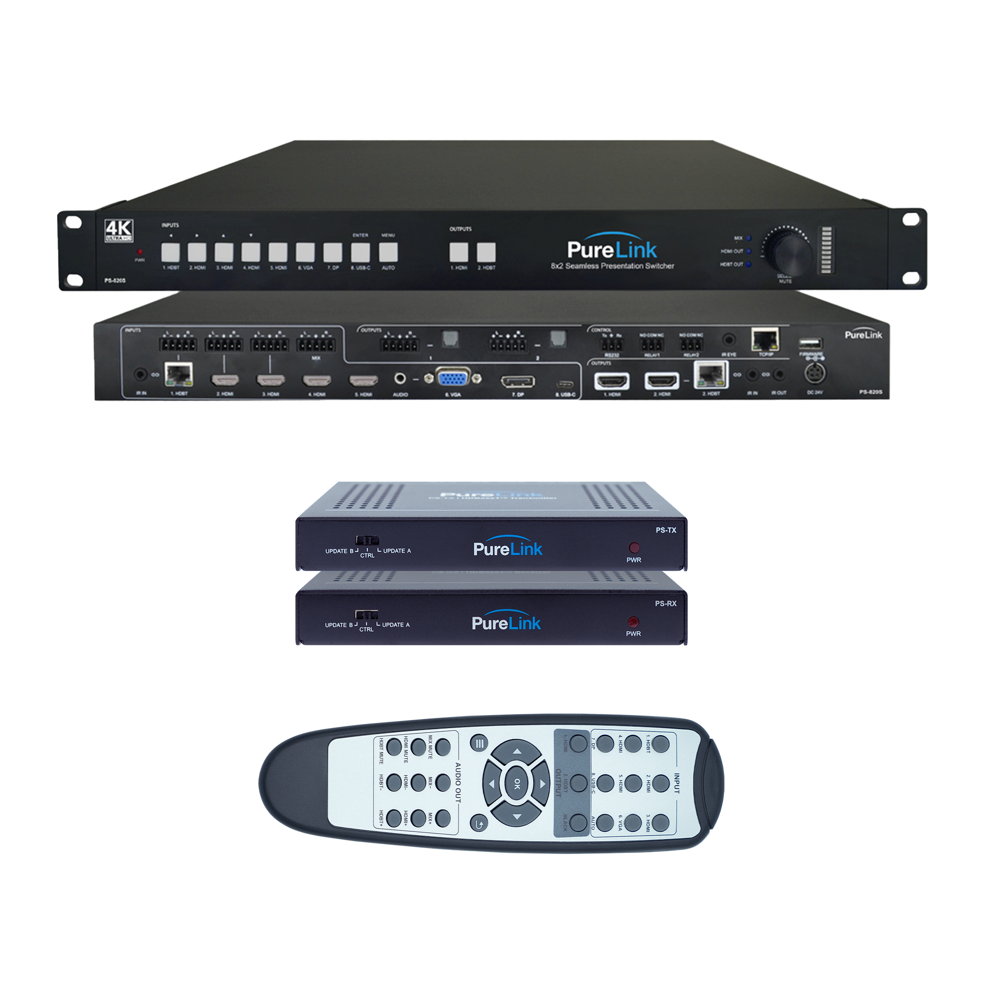 PureLink 8×2 4K60 Seamless Presentation Matrix Switcher