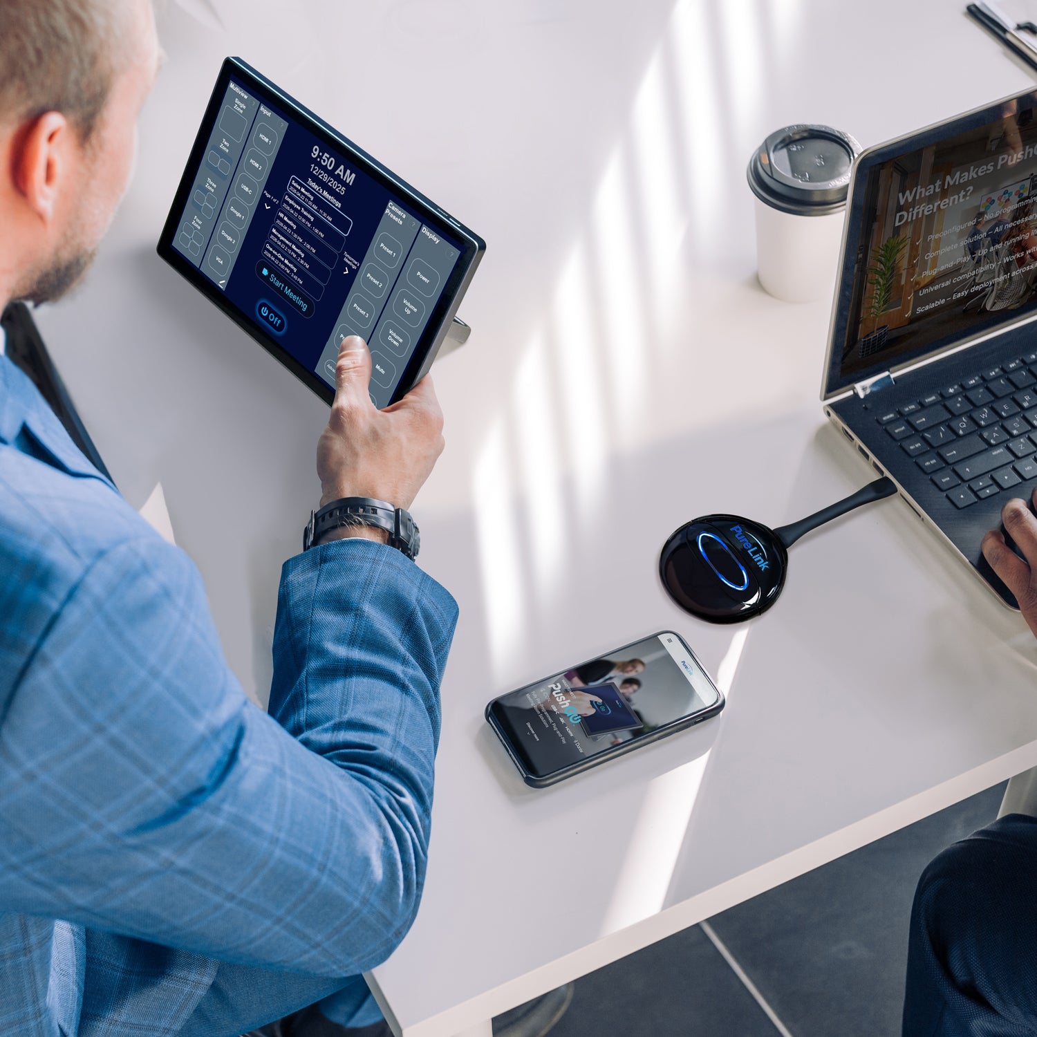 PureLink PushGo Taos – Collaborative Plug-and-Play Meeting System