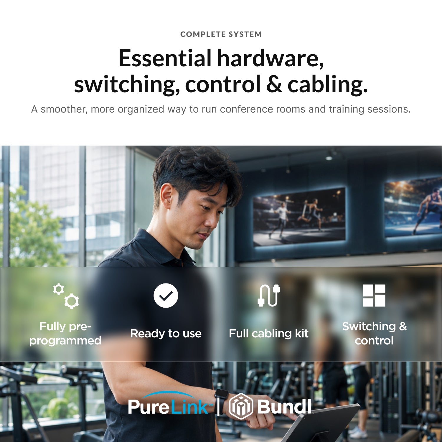 PureLink PushGo Kirkwood – Multi-Display AV Distribution System for Restaurants, Worship Spaces, and Fitness Centers