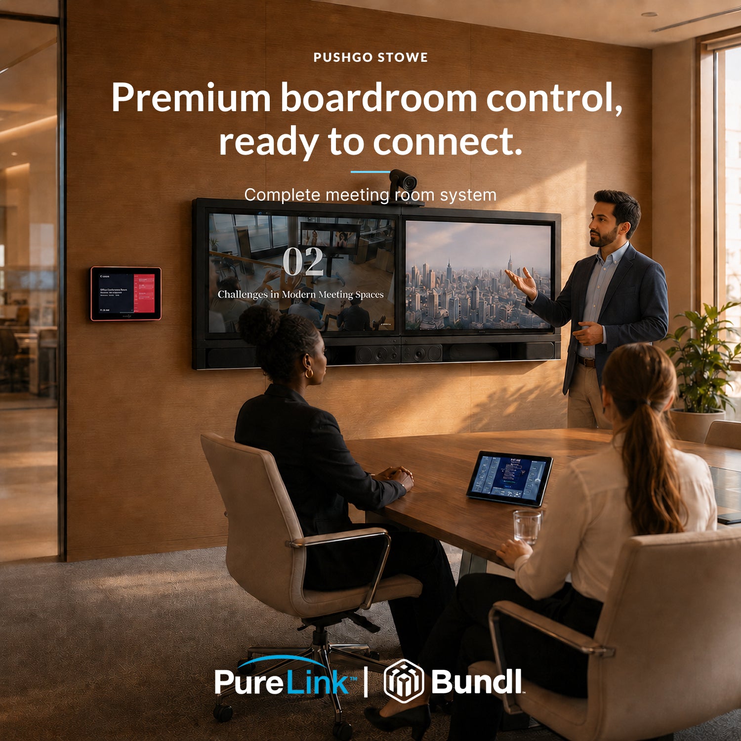 PureLink PushGo Stowe – Premium Plug-and-Play Meeting System