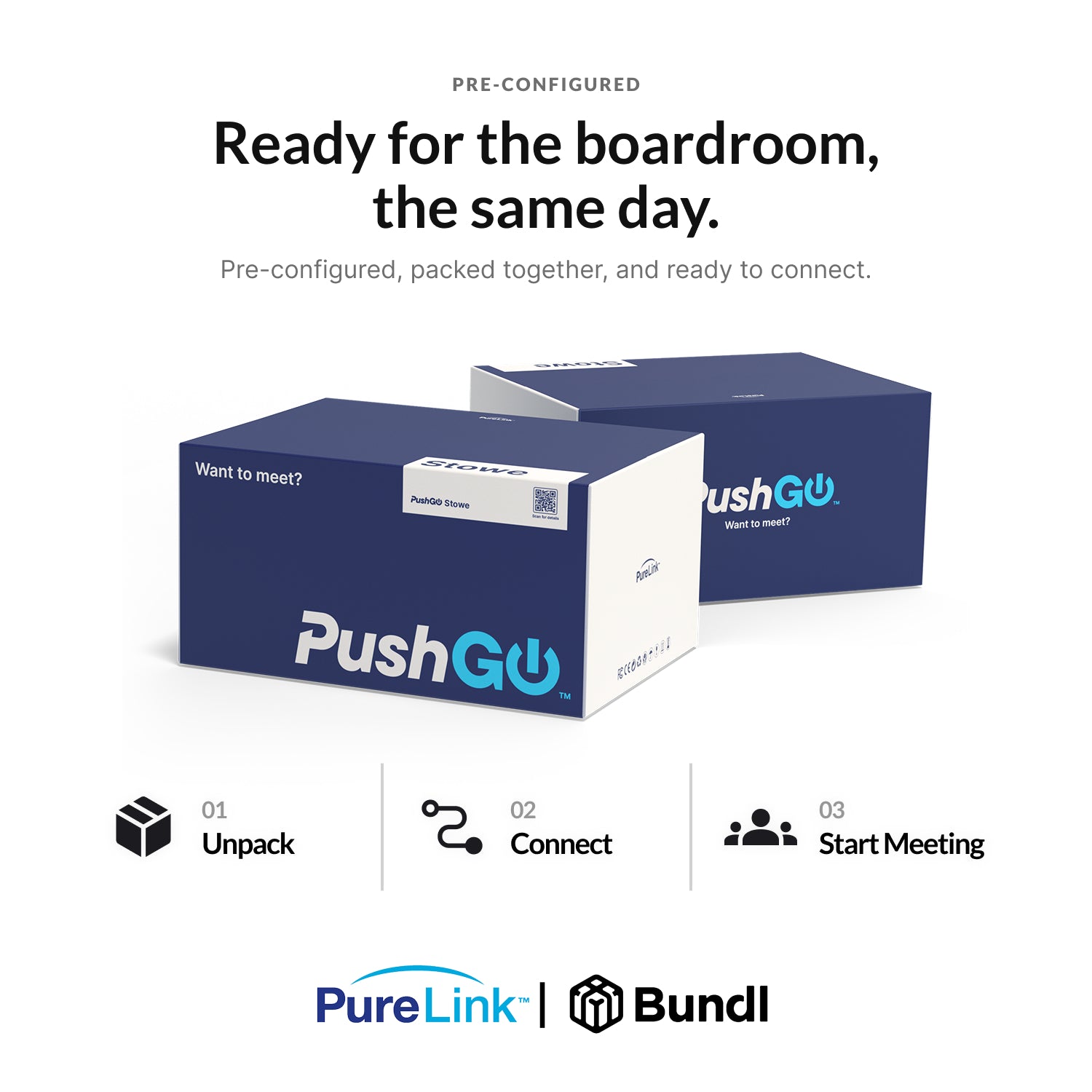 PureLink PushGo Stowe – Premium Plug-and-Play Meeting System