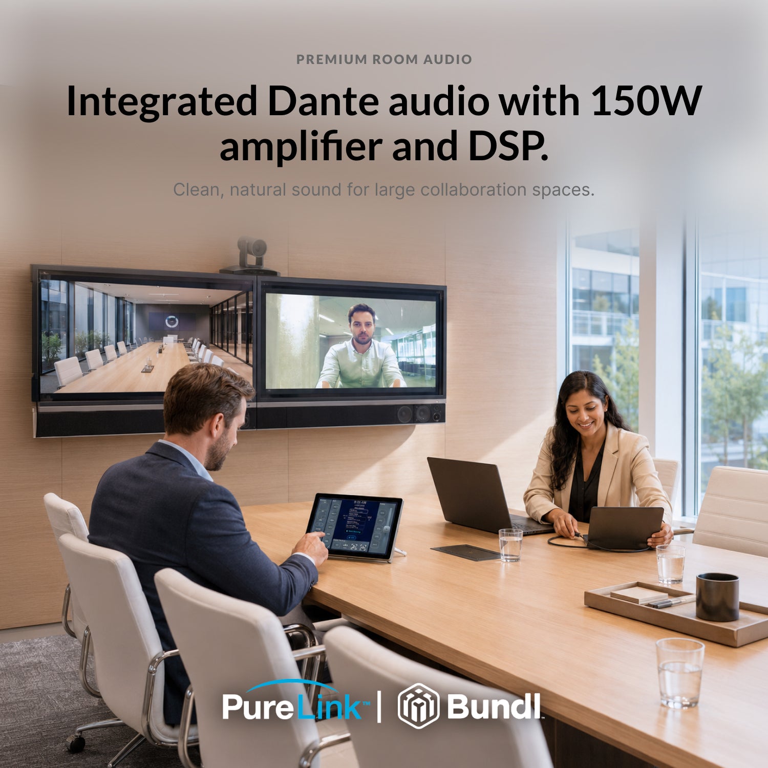 PureLink PushGo Stowe – Premium Plug-and-Play Meeting System