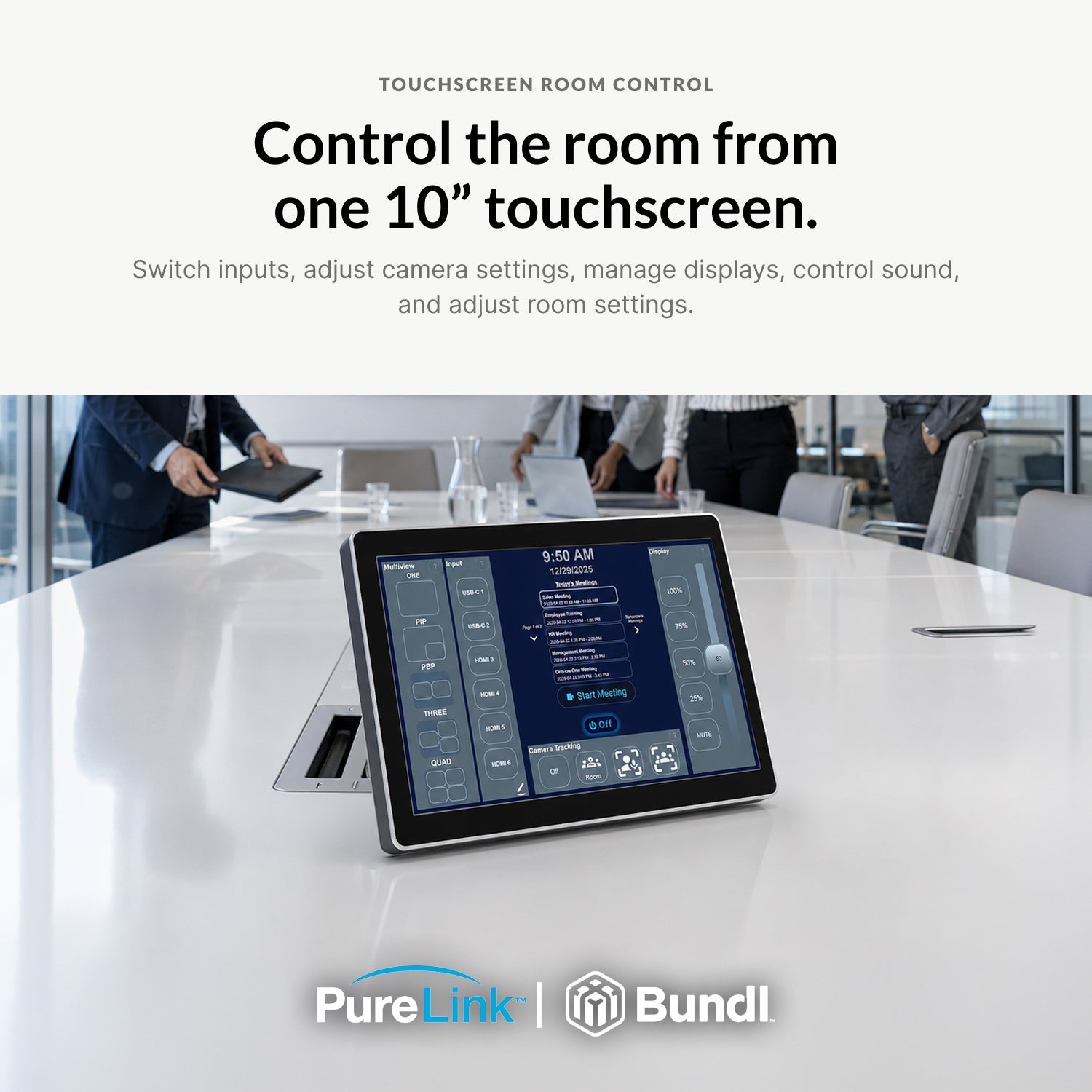 PureLink PushGo Stowe – Premium Plug-and-Play Meeting System