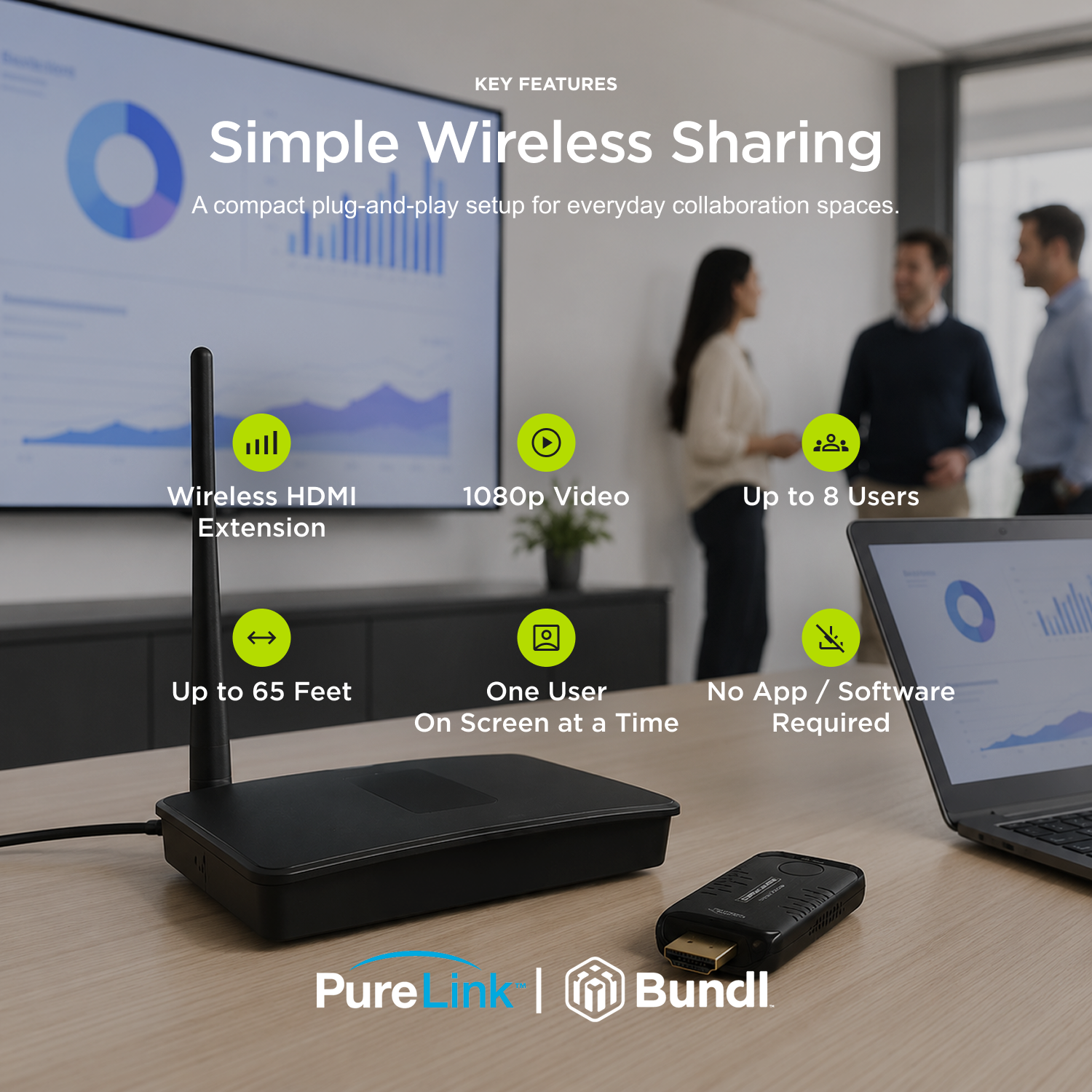 PureLink Wireless HDMI Collaboration Hub for Meetings