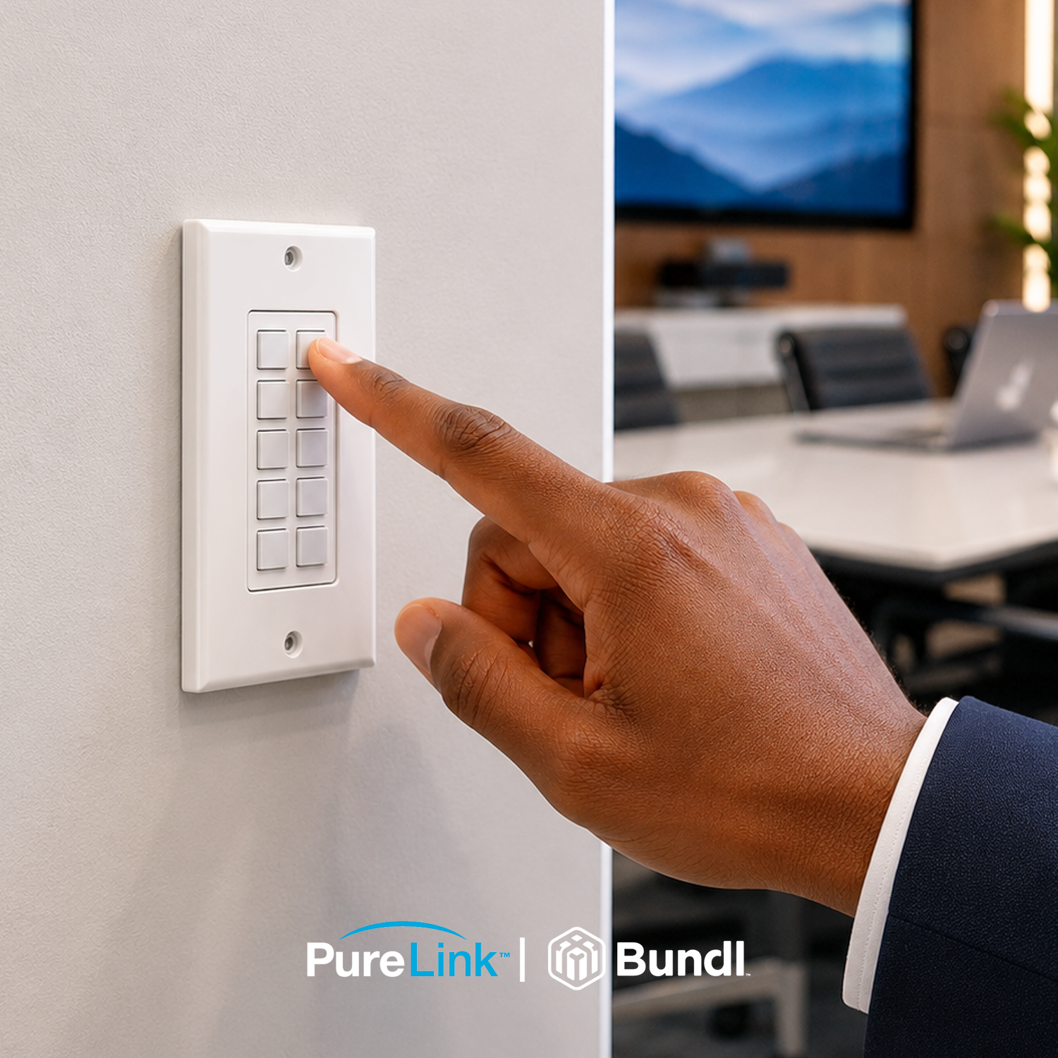 PureLink 10-Button Wall Plate Controller for Simple Device Control