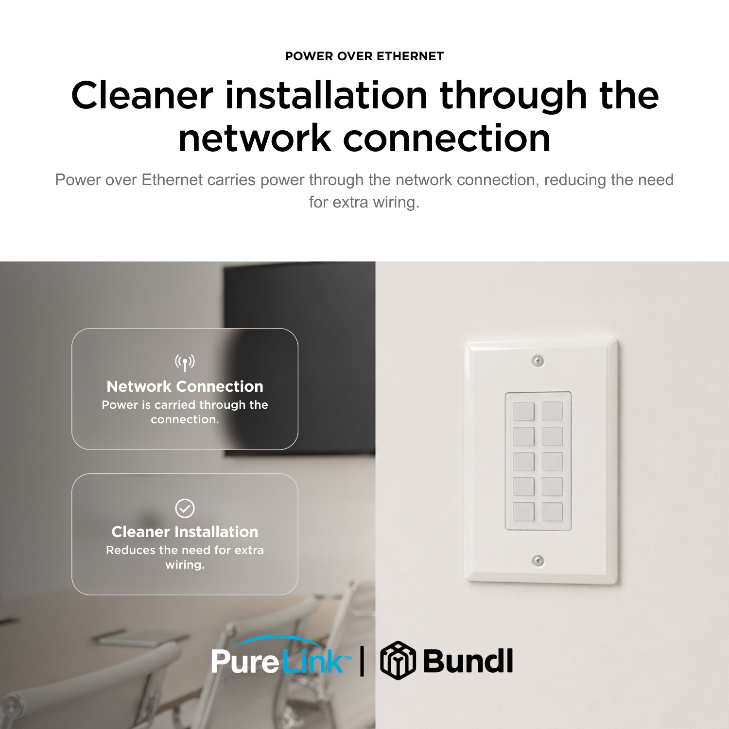PureLink 10-Button Wall Plate Controller for Simple Device Control