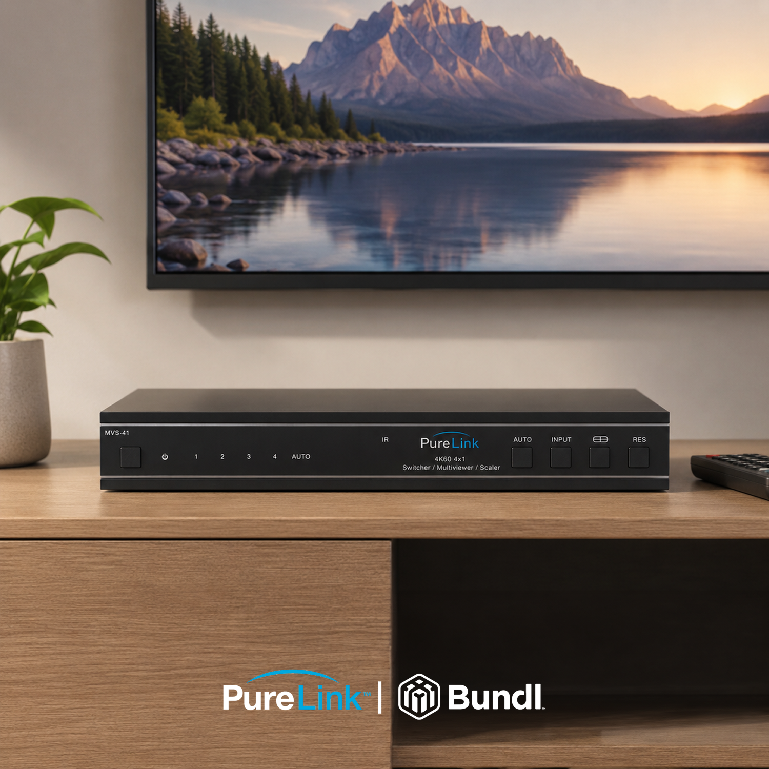 PureLink 4K60 HDMI Seamless 4×1 Switch with Multiview