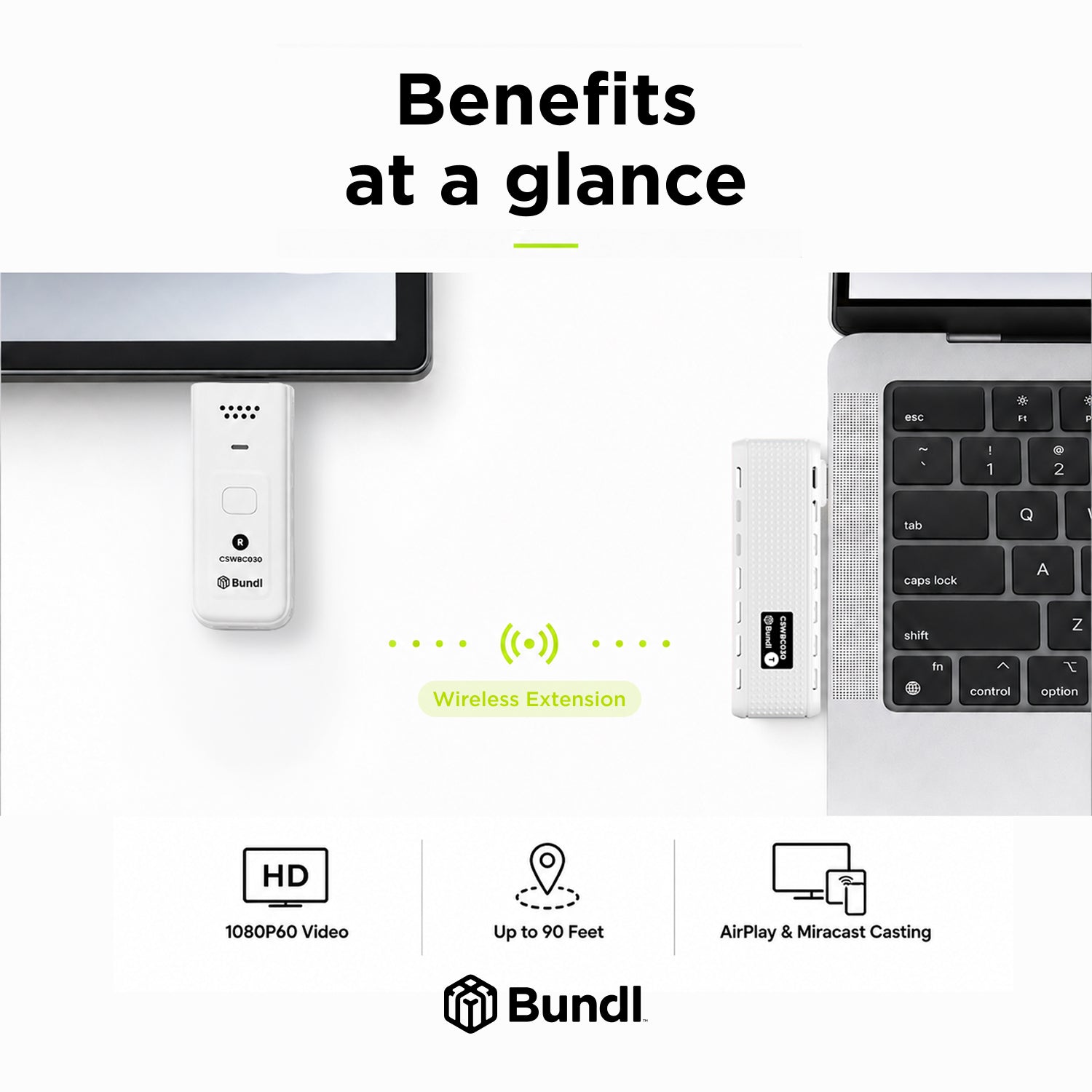 Wireless USB-C to HDMI Extender with Casting