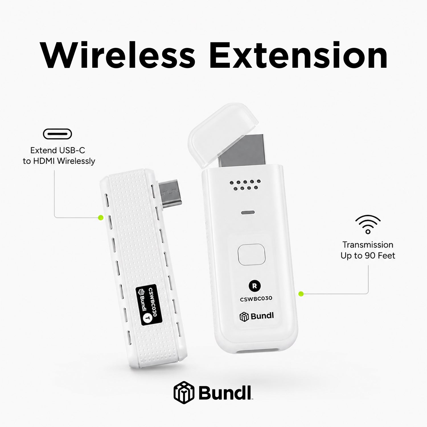 Wireless USB-C to HDMI Extender with Casting