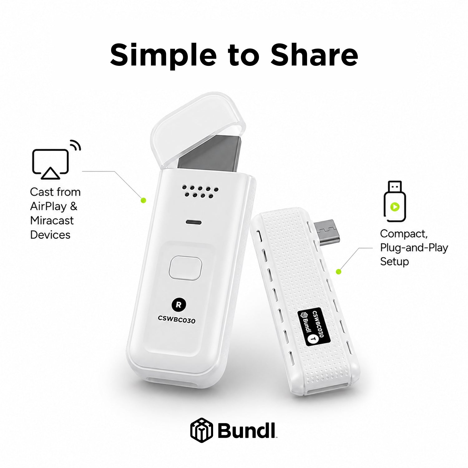 Wireless USB-C to HDMI Extender with Casting
