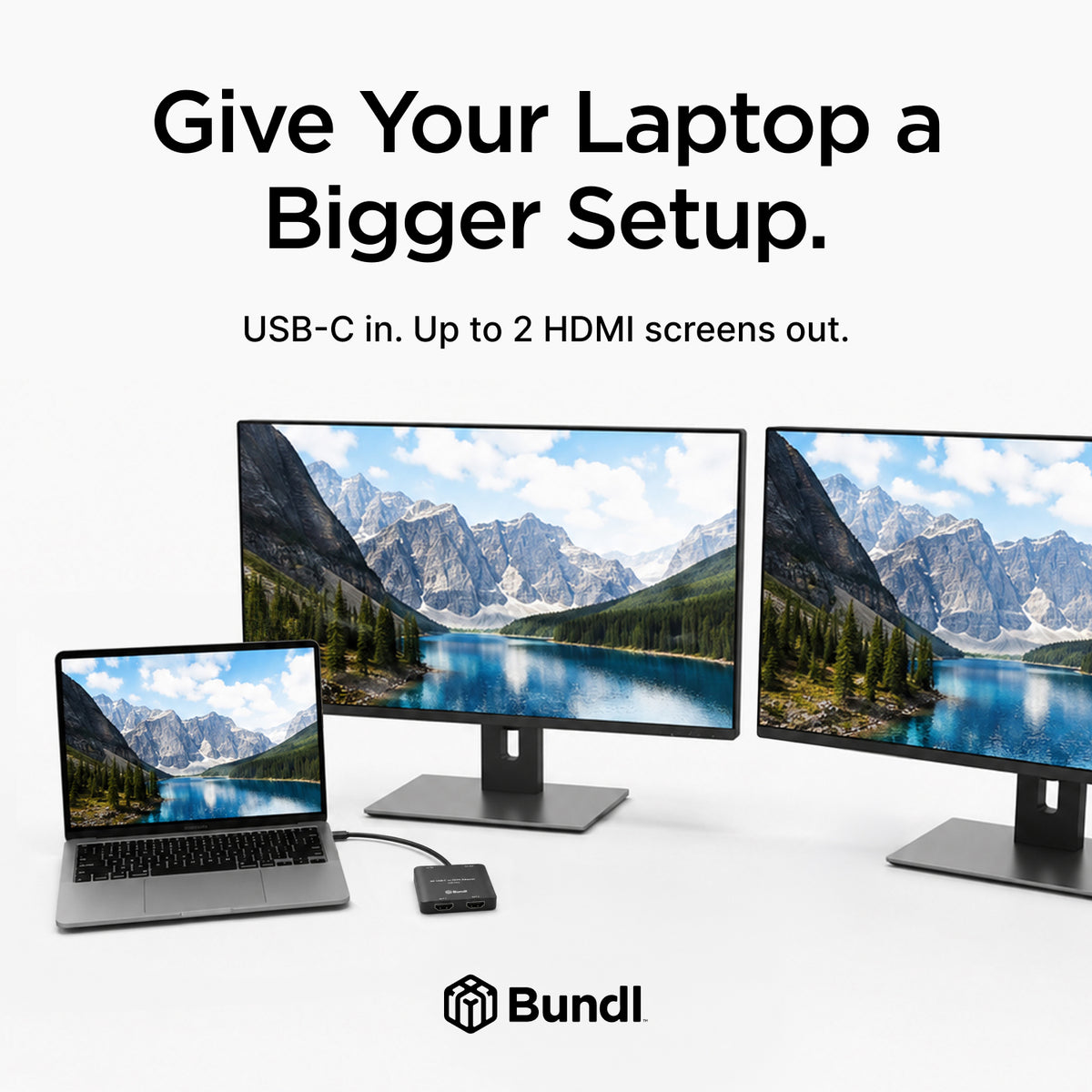 USB-C to Dual HDMI Adapter for Laptop – 8K30 or Dual 4K60