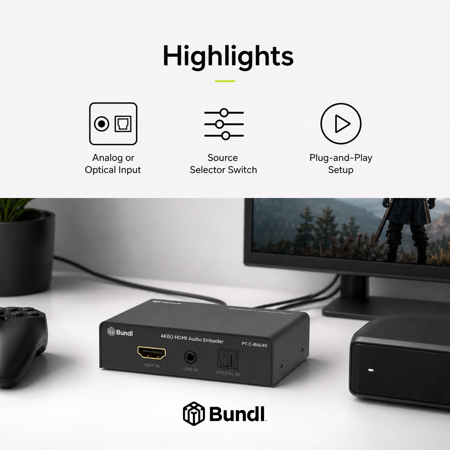 4K60 HDMI Audio Embedder