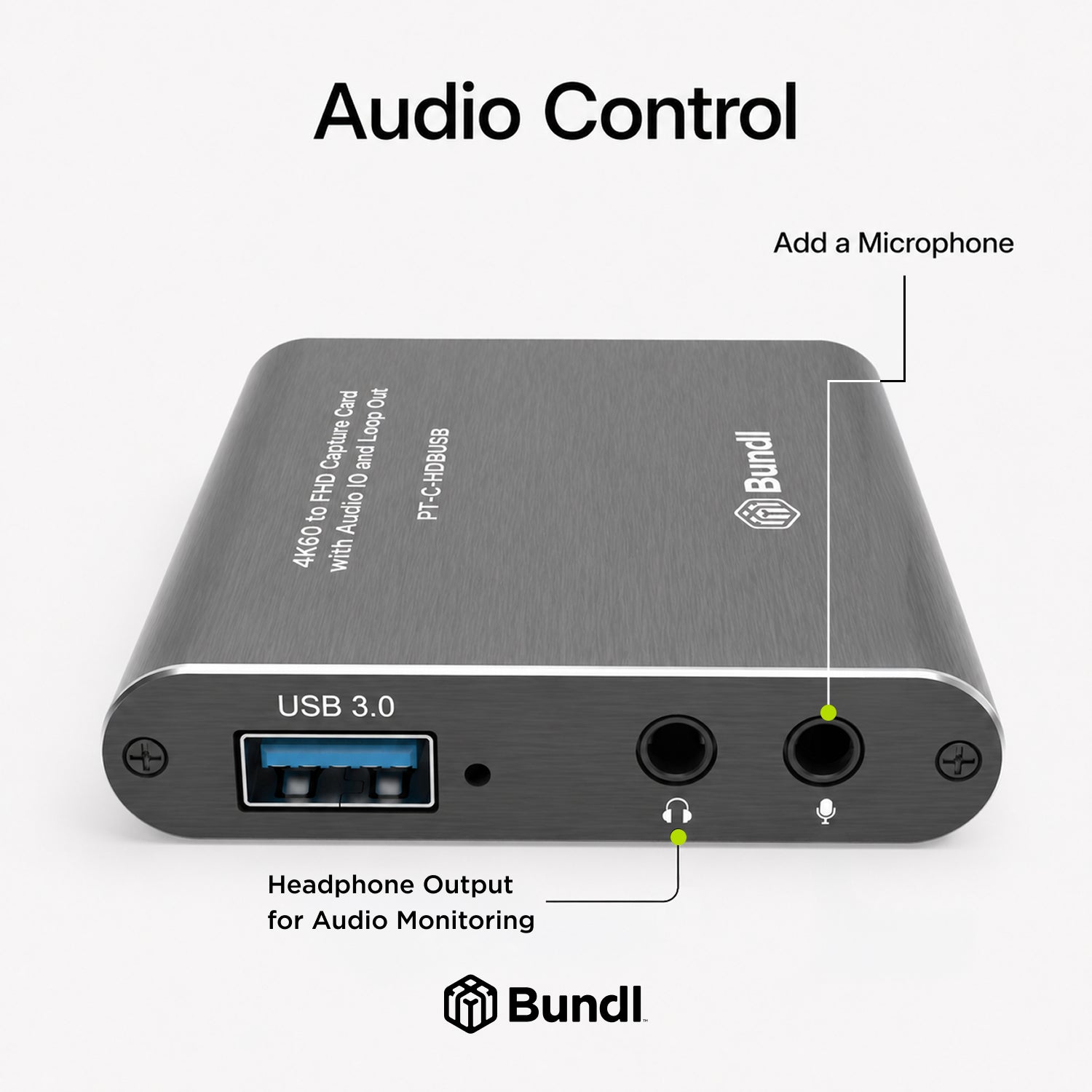 4K60 to FHD Capture Card with Audio IO and Loop Out