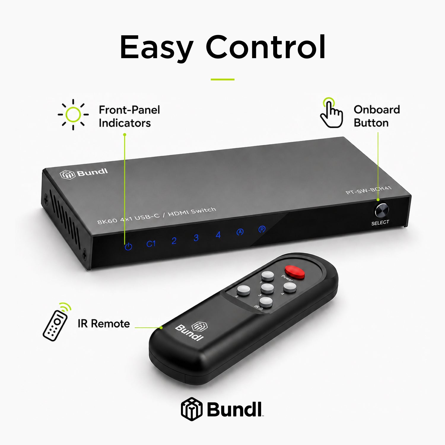 8K60 4×1 USB-C / HDMI Switch