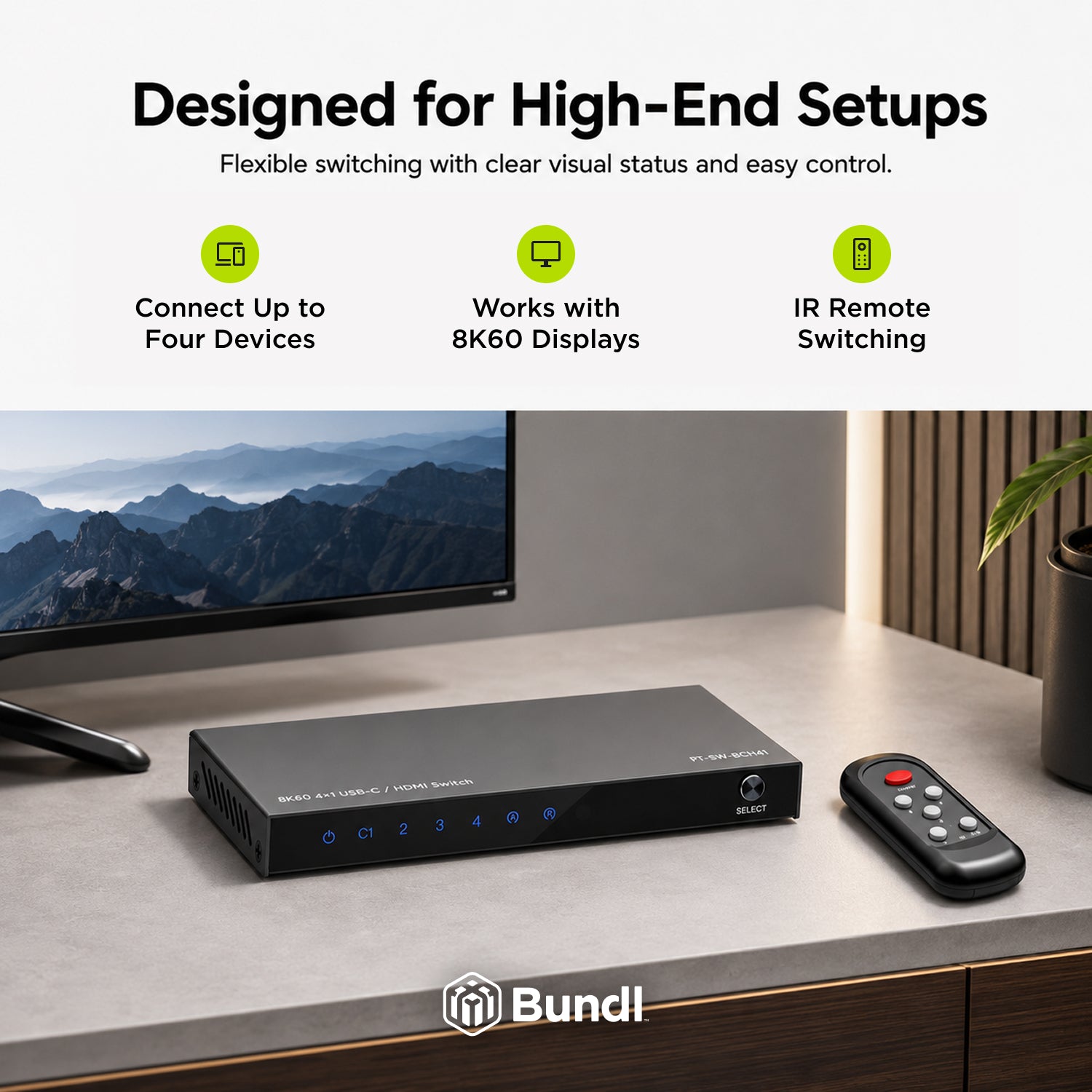 8K60 4×1 USB-C / HDMI Switch