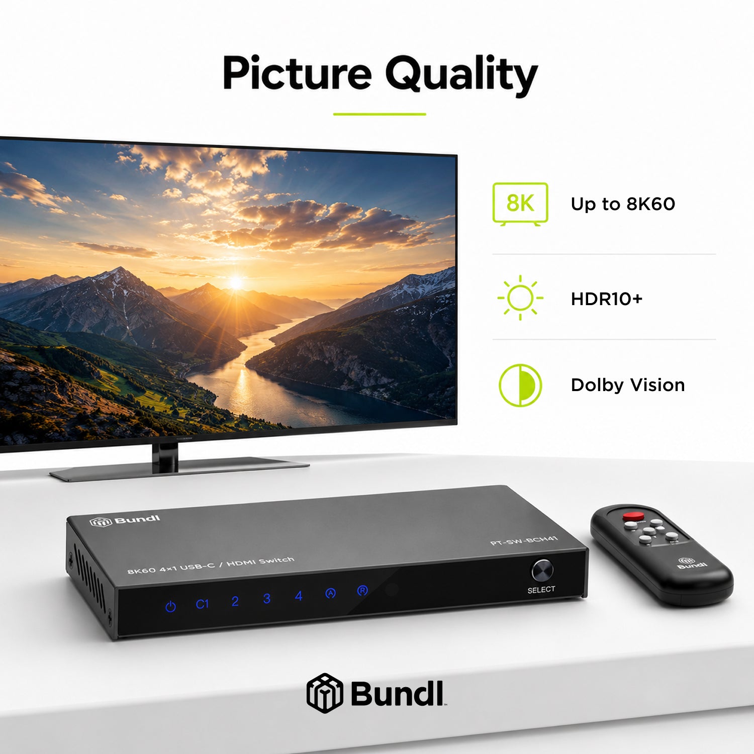8K60 4×1 USB-C / HDMI Switch