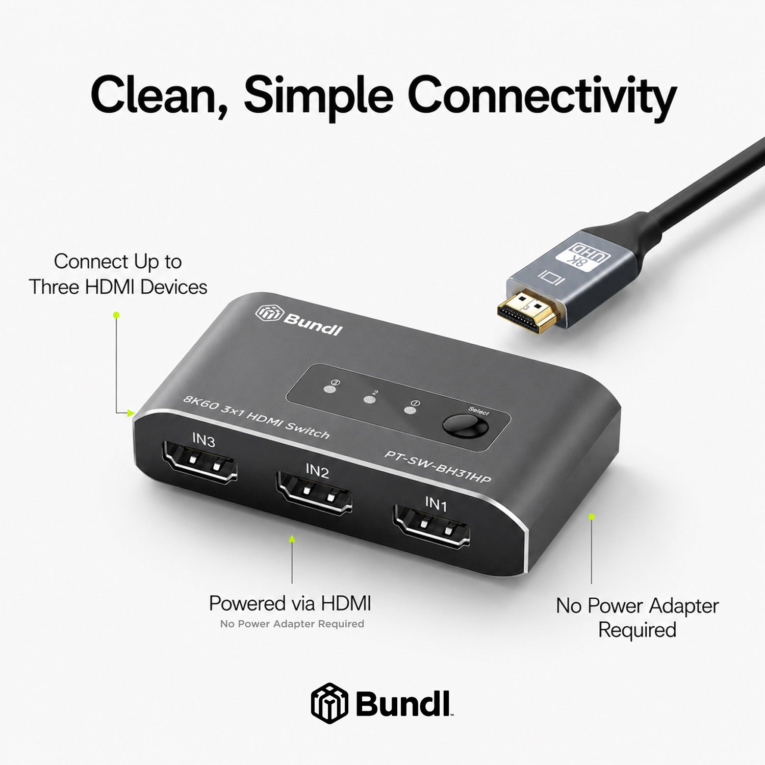 8K60 3×1 HDMI Switch