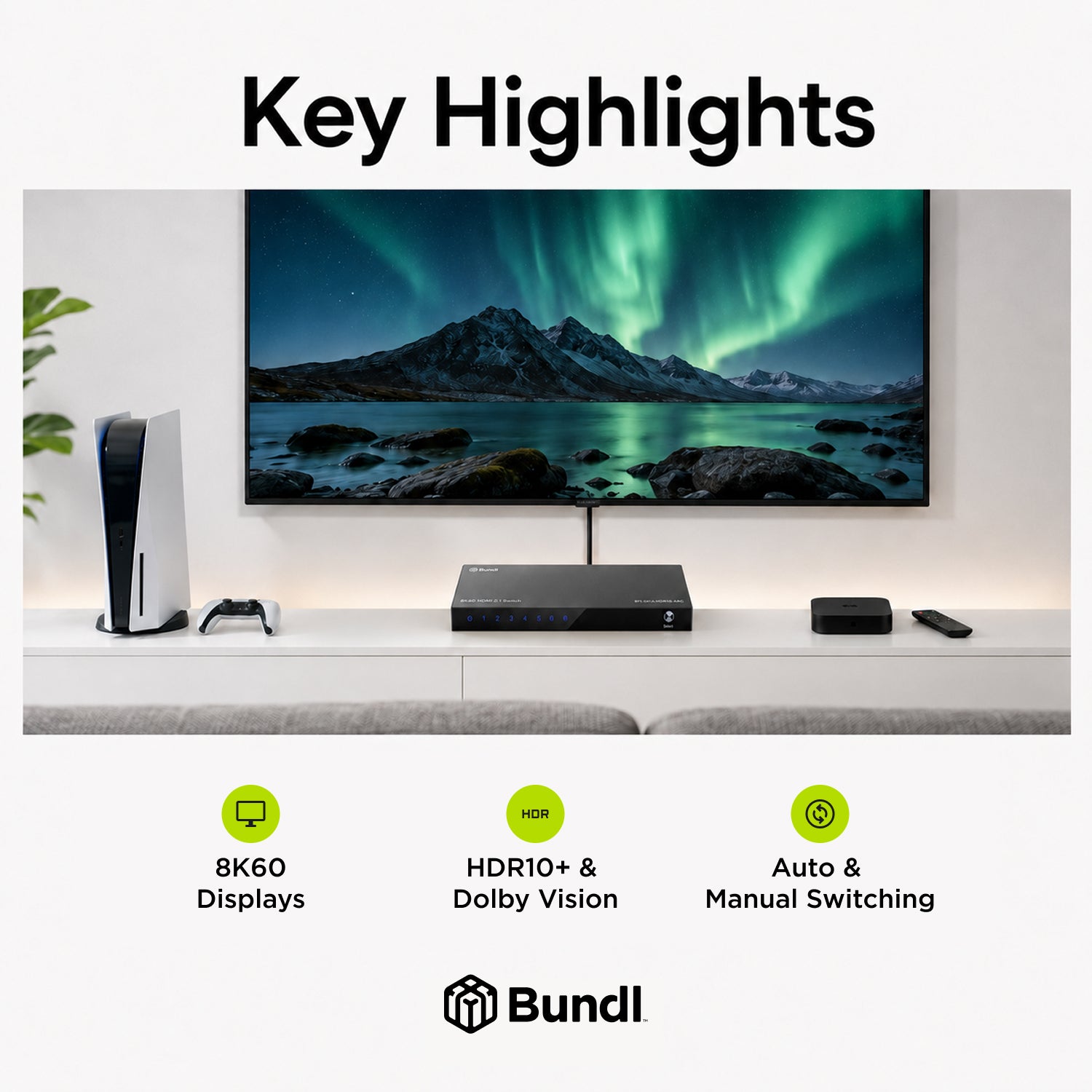 8K60 HDMI 5×1 Switch
