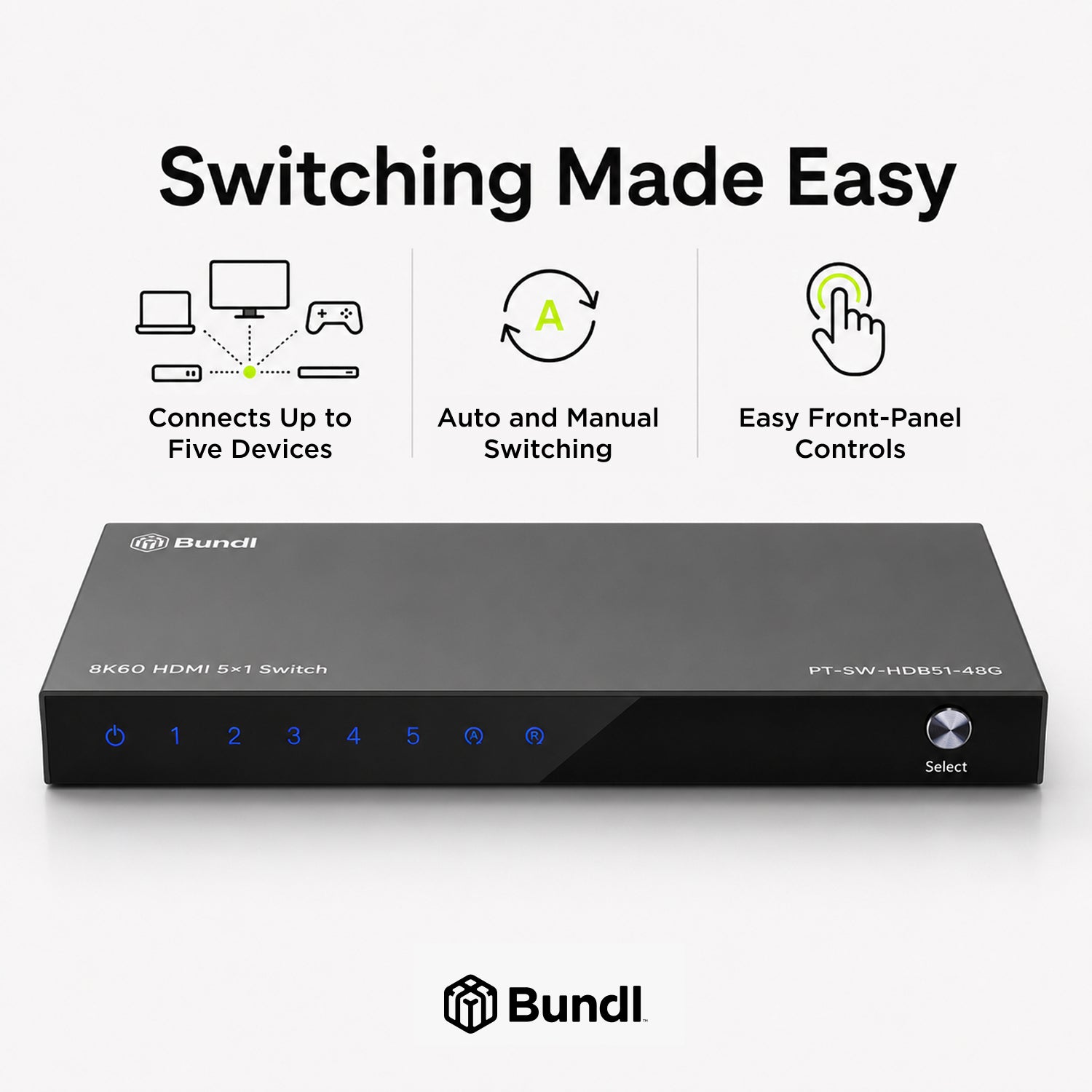 8K60 HDMI 5×1 Switch
