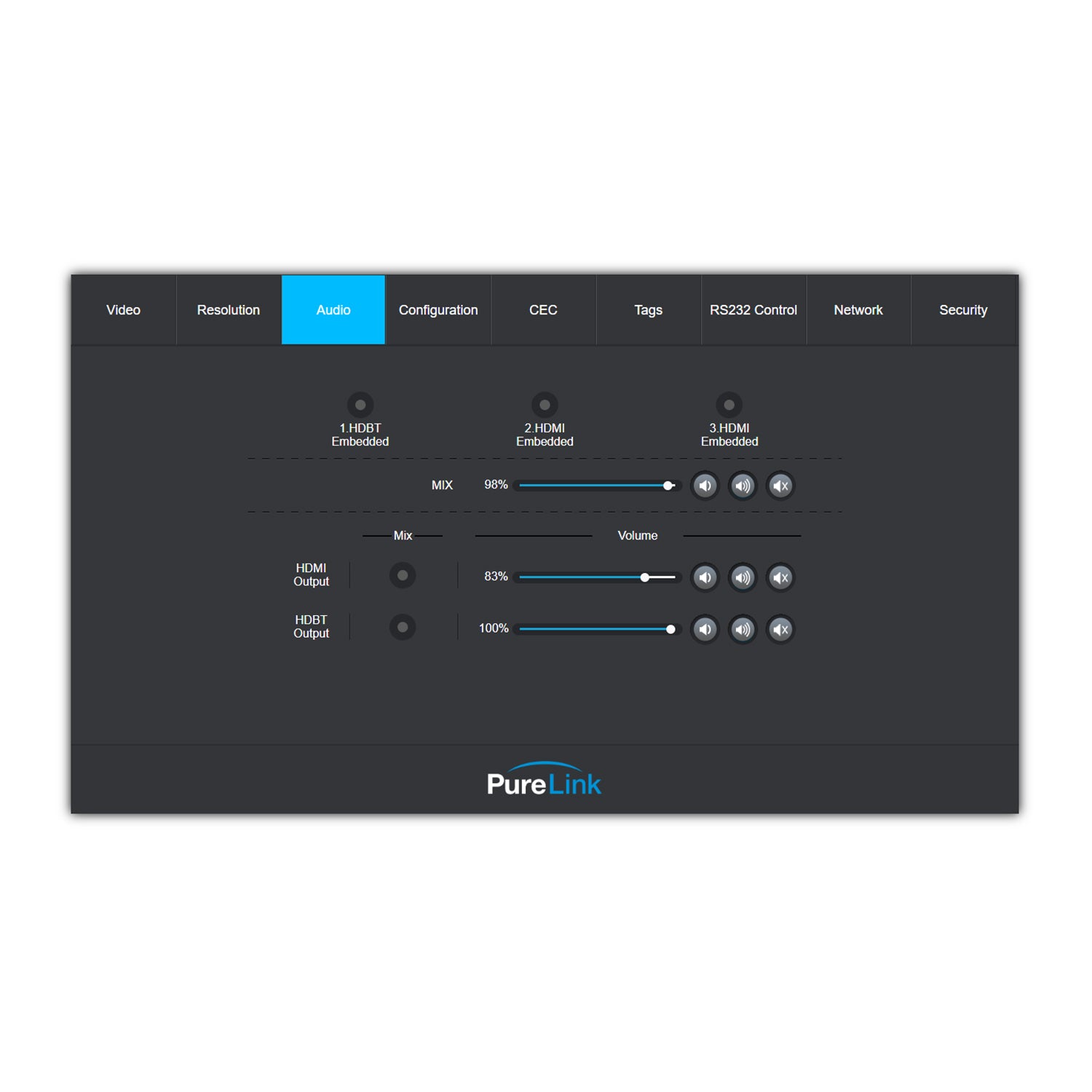 PureLink 8×2 4K60 Seamless Presentation Matrix Switcher