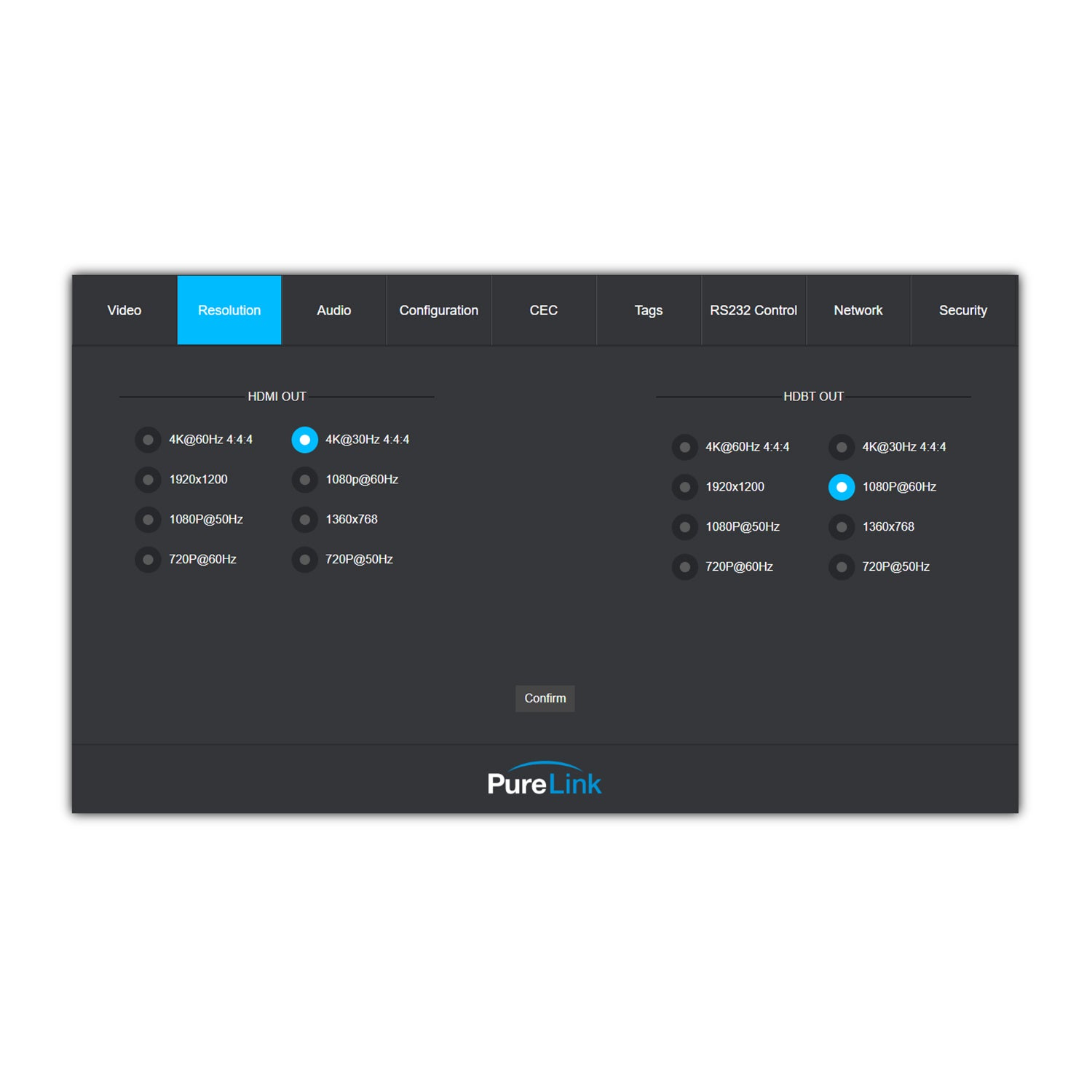 PureLink 8×2 4K60 Seamless Presentation Matrix Switcher