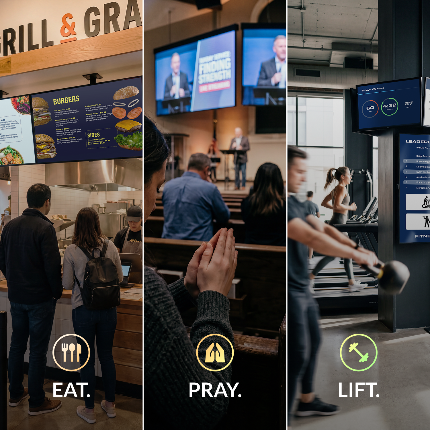 PureLink PushGo Kirkwood – Multi-Display AV Distribution System for Restaurants, Worship Spaces, and Fitness Centers